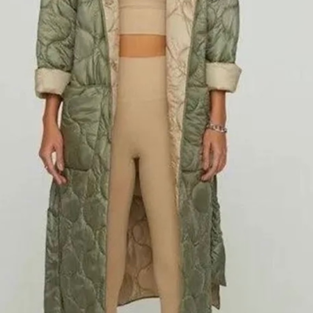 Long quilted jacket